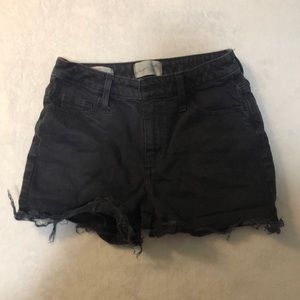 Distressed Black Jean shorts